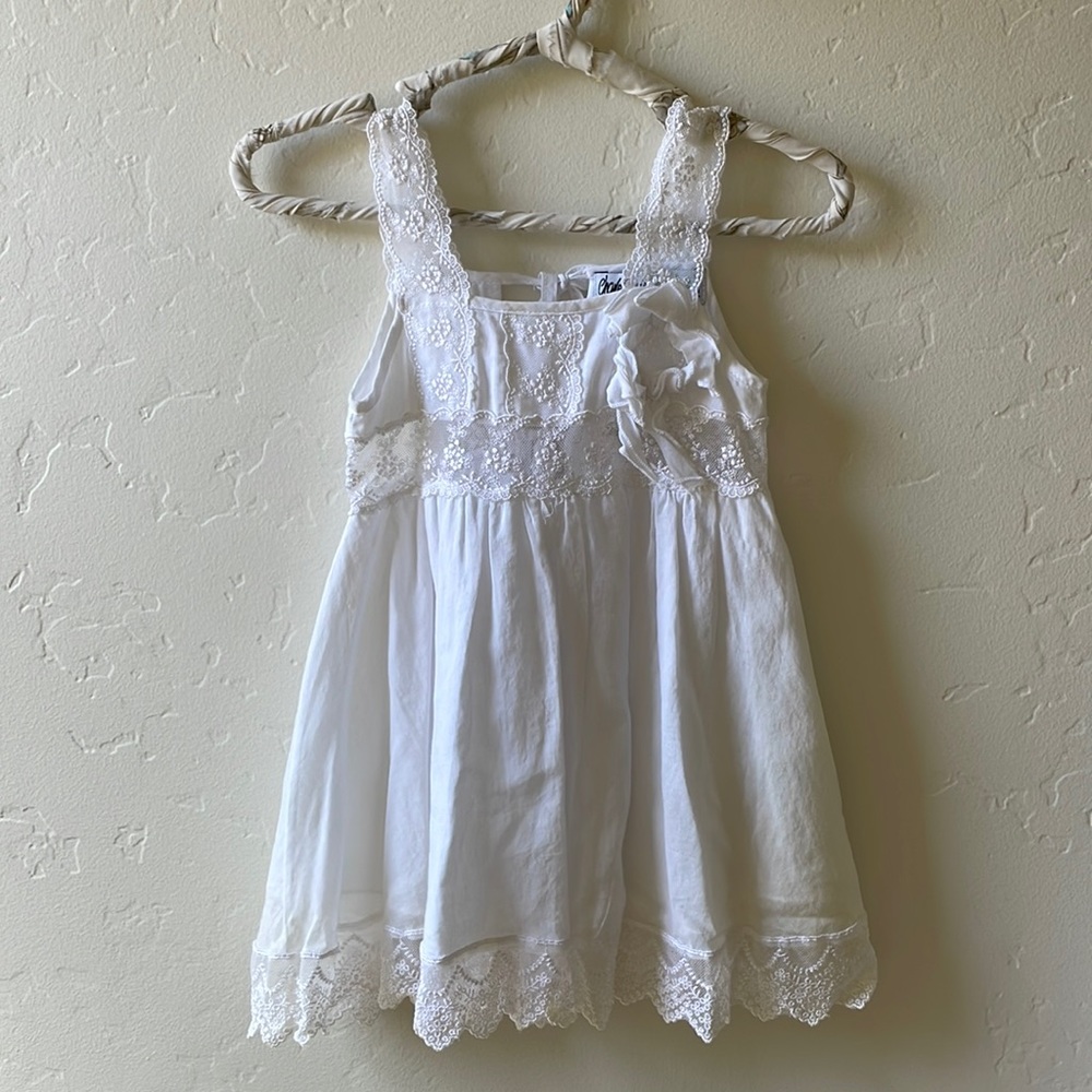 Vintage Baby Girl white Dress 6 months